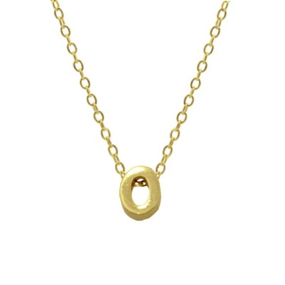 Initial O 18k gold plated initial necklace - Picture 2 of 6